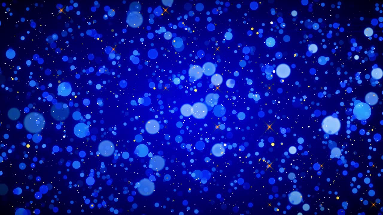 4K 3D 추상적인 파란색 반짝이는 글리터 입자 2024 애니메이션 새로운 모션 배경 조명 플레어