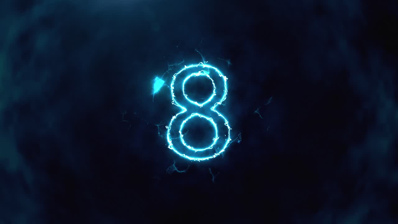 반이는 네온 숫자 카운트다운 시스