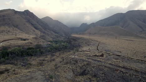 drone shot revealing the stunning nature of the land on the hawaiian islands