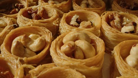 baklava traditional turkish dessert served on a tray