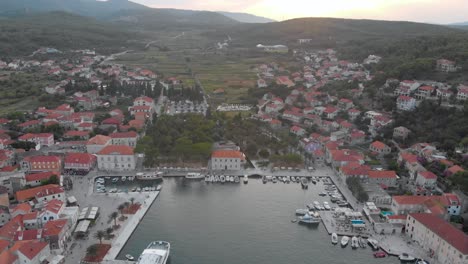 popular tourist spot in croatia - town of jelsa on hvar island