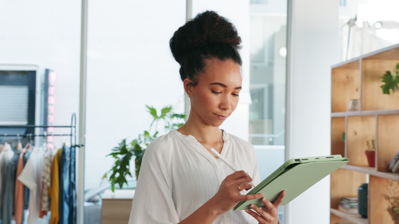 Business woman, tablet and logistics