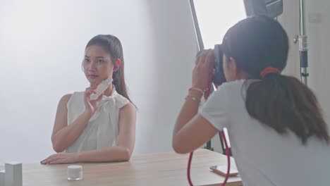 beauty product photo shoot