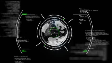 Animation-of-scope-with-globe-and-data-processing