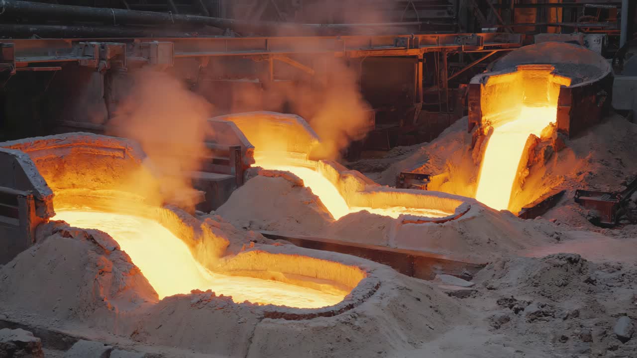 Molten Metal Pouring in Foundry
