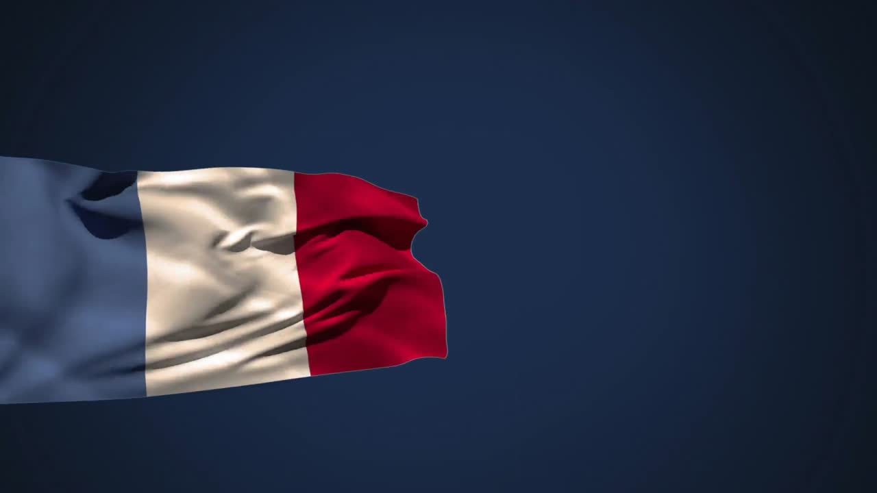 Bandiera della Francia che sventola al vento