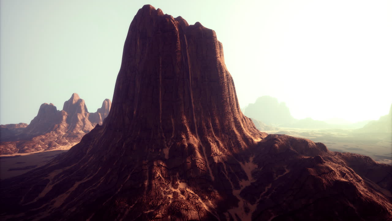 Majestic mountain landscape at sunset highlighting rugged terrain
