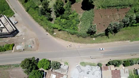 City-Scene-Drone-View-Rural-Africa-Amboseli-Market-Kenia