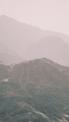 misty mountain range