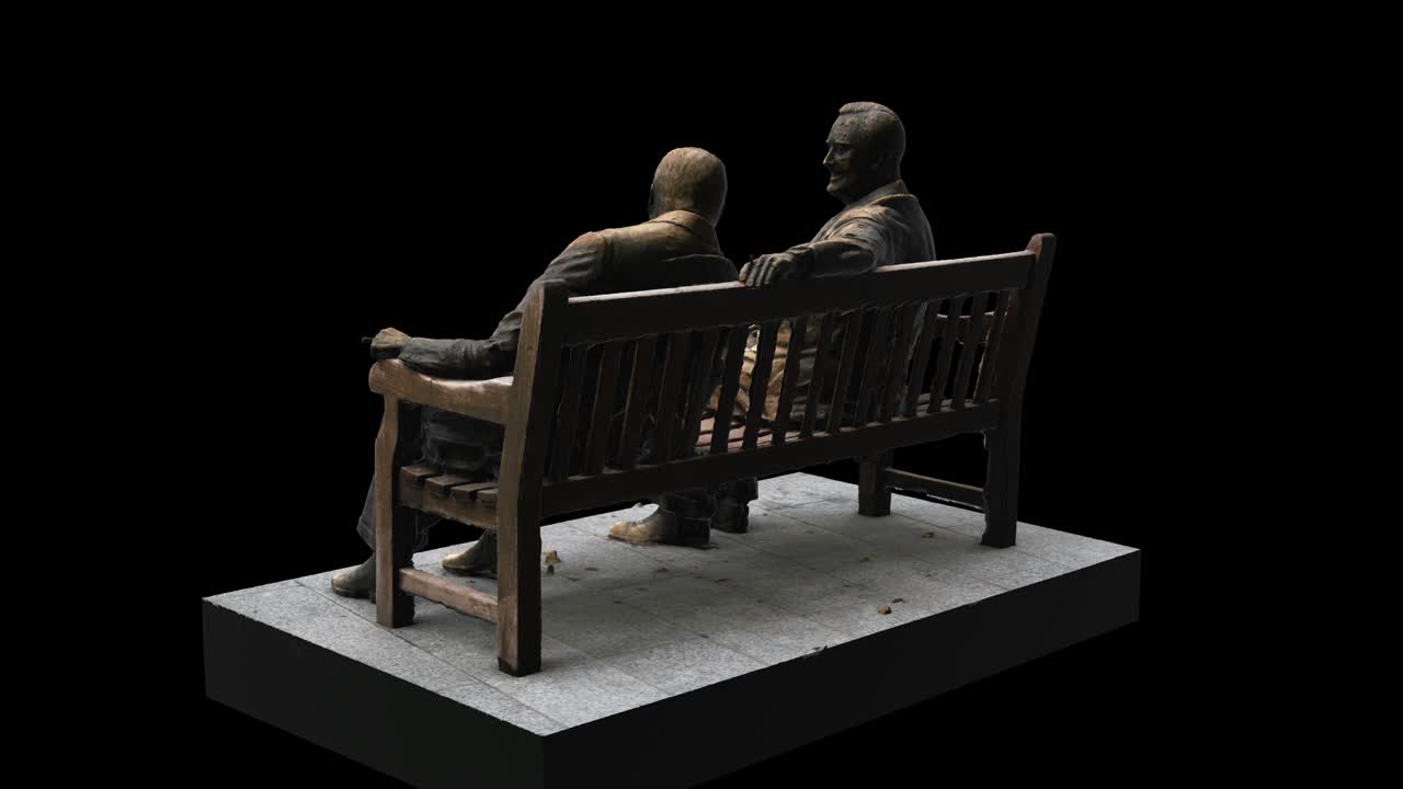 처칠과 루스벨트 조각 - 회전 루프