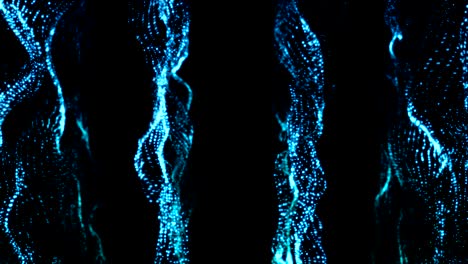 fondo de partículas azules brillantes. telón de fondo digital abstracto