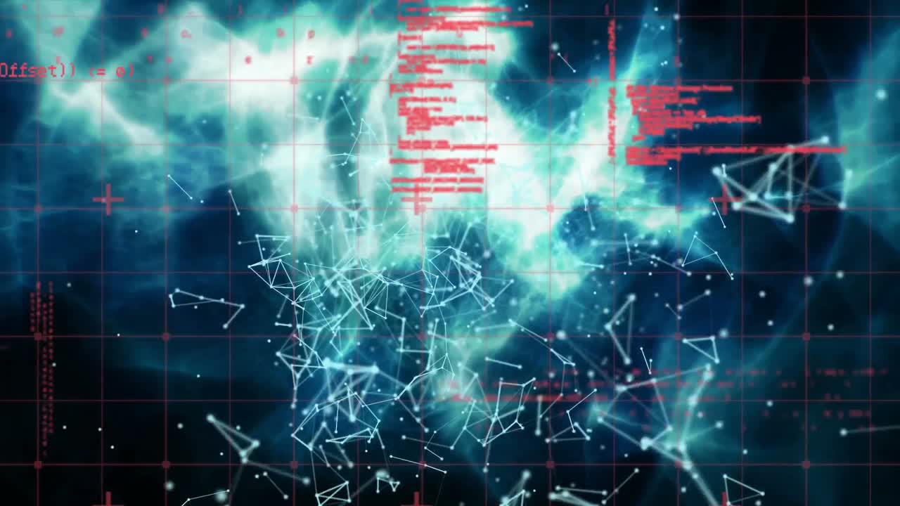 데이터 처리 및 그리드 연결 네트워크의 애니메이션