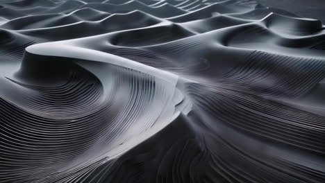 abstract grayscale undulating forms
