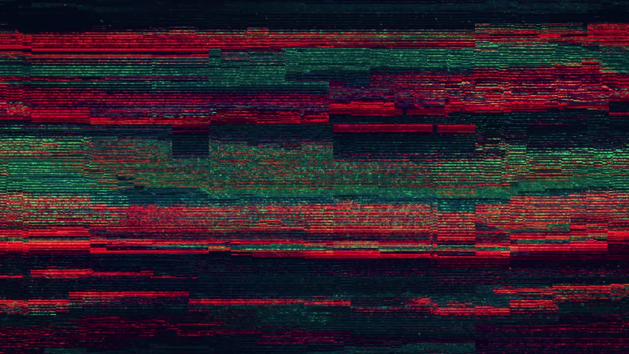 Abstrakt digital glitch-baggrund med rød og grøn interferens
