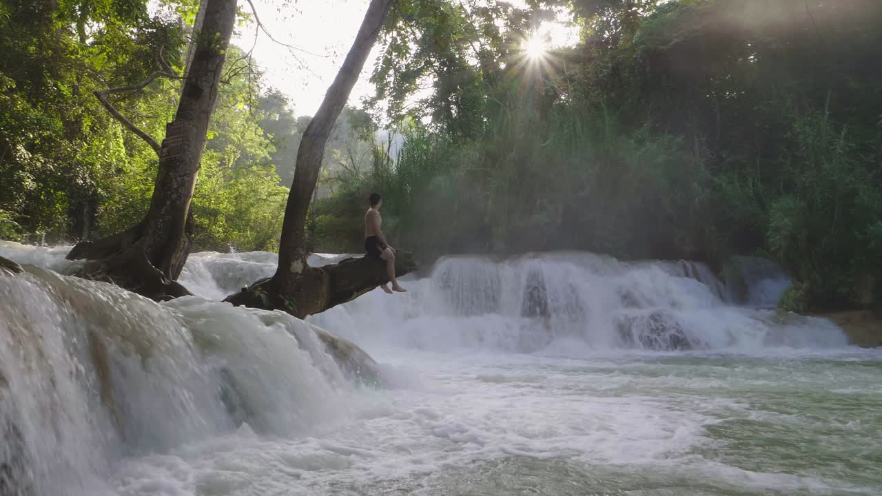 Man Enjoying With Nature, Slow Motion