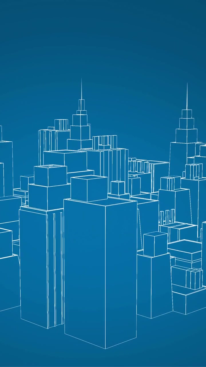 Edifici virtuali in una città