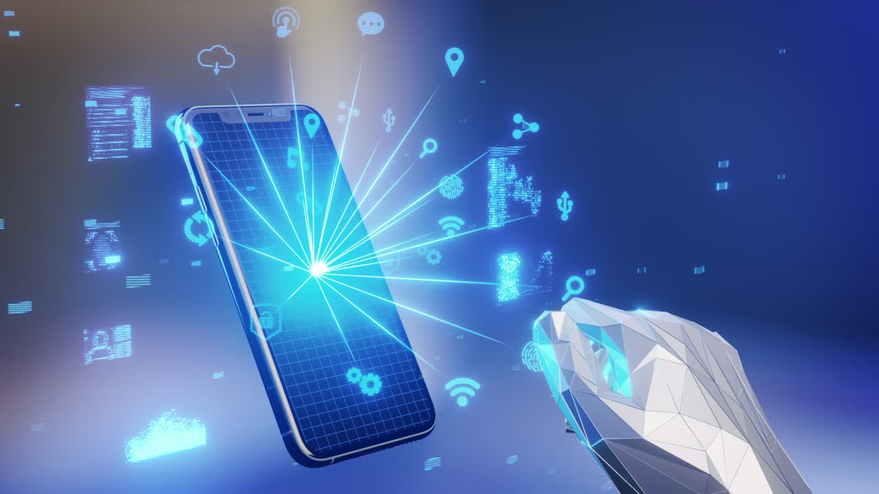 mobile phone Able to connect to social networks and access various media. You just have to tap on the attractive screen. Icons represent the various capabilities of mobile phones in this era.