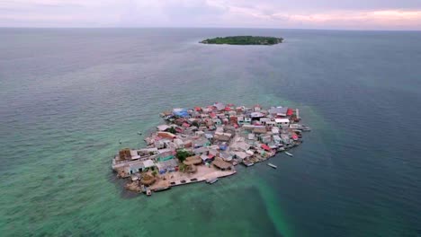 Santa-Cruz-del-Islote-and-Mucura-Colombian-tropical-islands-at-sunset