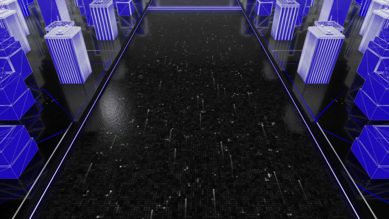 el corredor de la ciudad cyberpunk