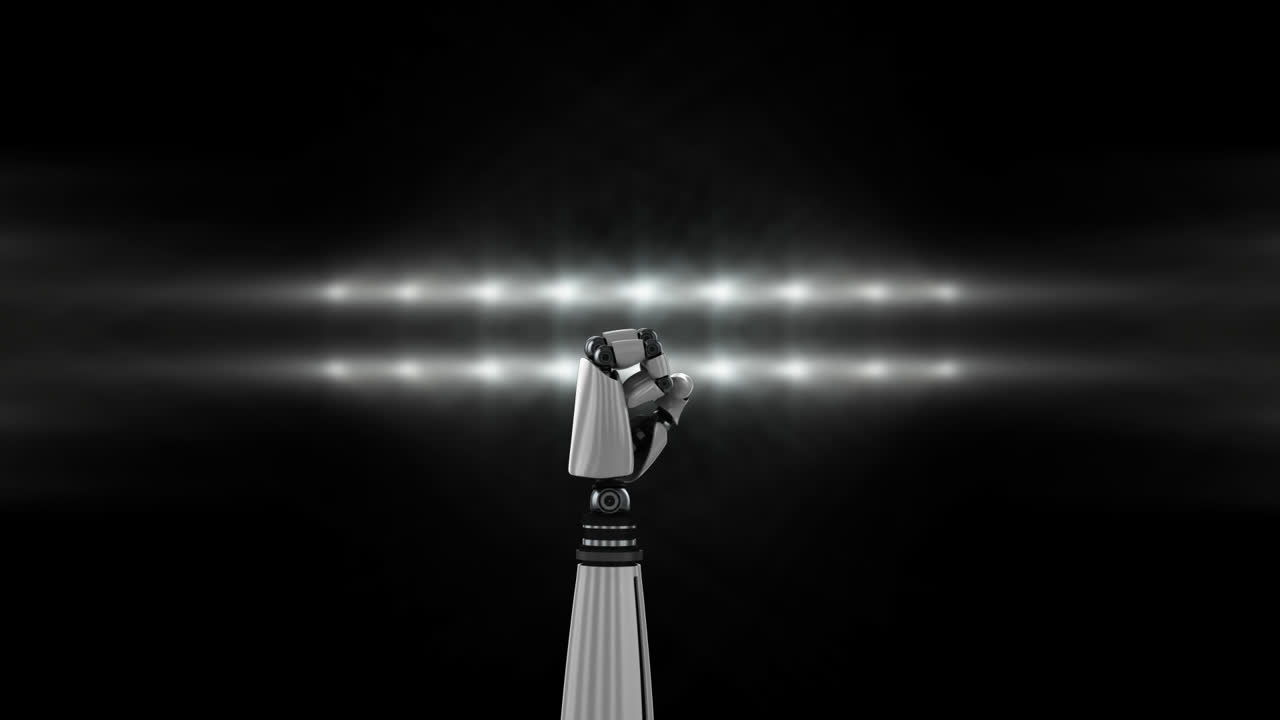 brazo del robot en las luces puntuales