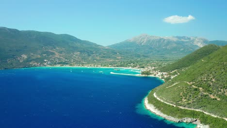 vasiliki coastline mountains revel lefkada