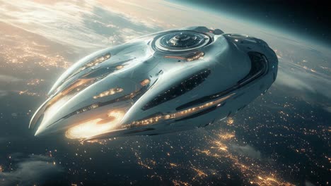 nave espacial alienígena sobre la tierra