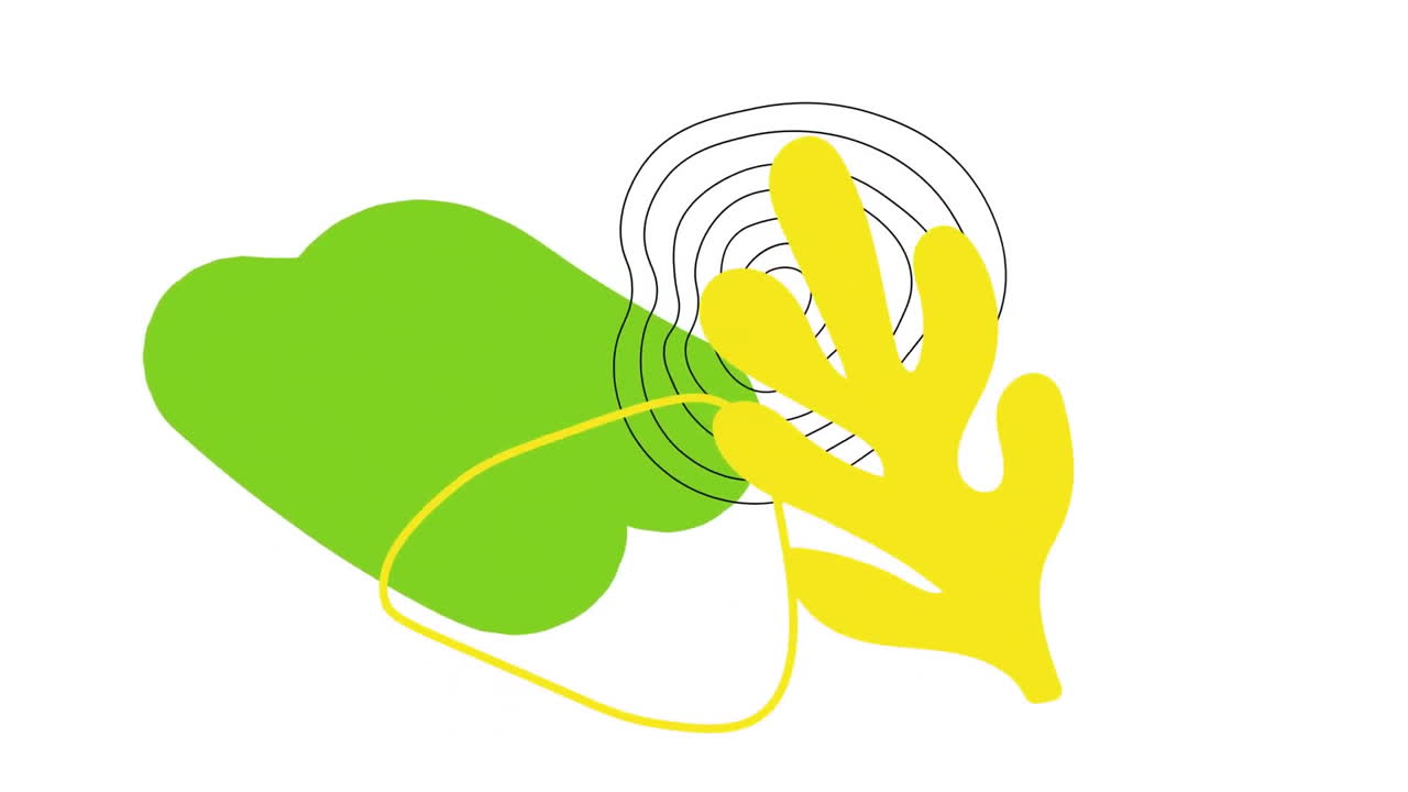 animación de patrones abstractos coloridos que se mueven sobre un fondo blanco