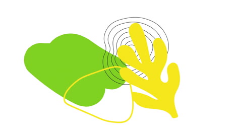 animación de patrones abstractos coloridos que se mueven sobre un fondo blanco