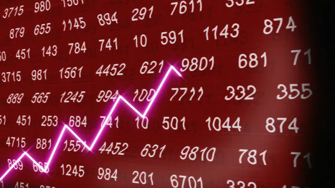 Stock Footage of Business Terms on TV