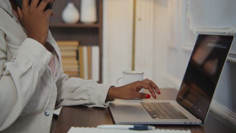 woman working on laptop