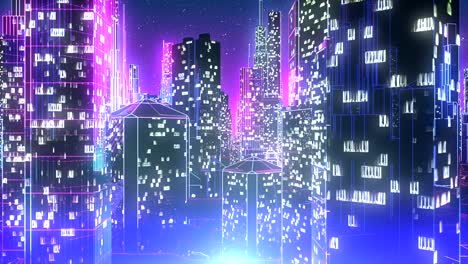 4k futuristic neon city