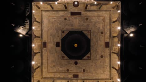 aerial night view of bayezid mosque in istanbul. 4k footage in turkey