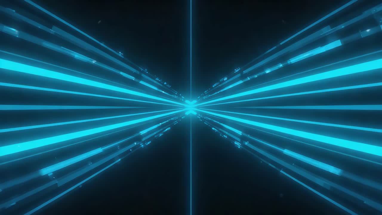 túnel de luz de neón abstracto