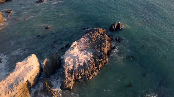 Tramonto sulla costa di Malibu