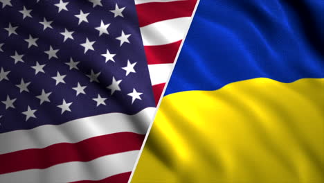 us and ukrainian flags