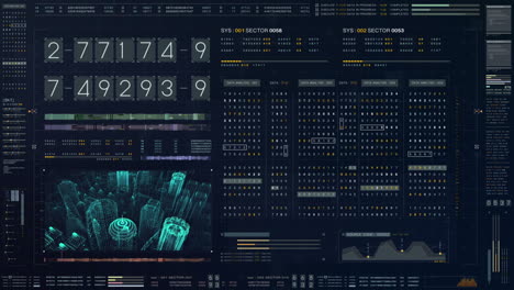 pantalla de visualización gráfica de movimiento de telemetría de datos digitales de código fuente futurista con pantalla de interfaz de usuario para pantalla de visualización de escritorio de computadora de fondo digital