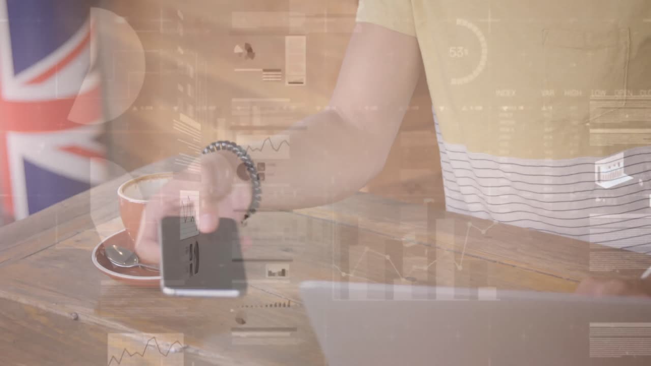 스마트 폰을 이용한 통계 및 데이터 처리의 애니메이션