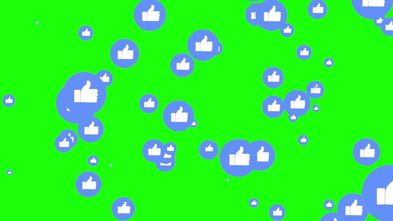 Smiley emoji animation. Social media's like. Lovely and happy icon for accounts in green screen.