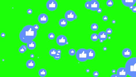 smiley emoji animation. social media's like. lovely and happy icon for accounts in green screen.