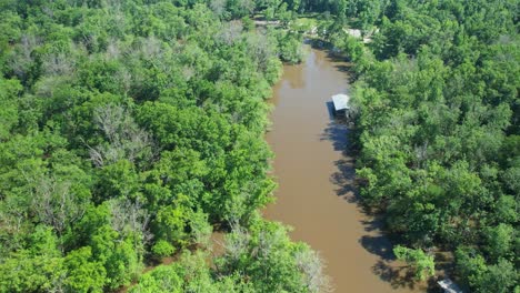 Aerial-over-a-flooded-river-in-Florida