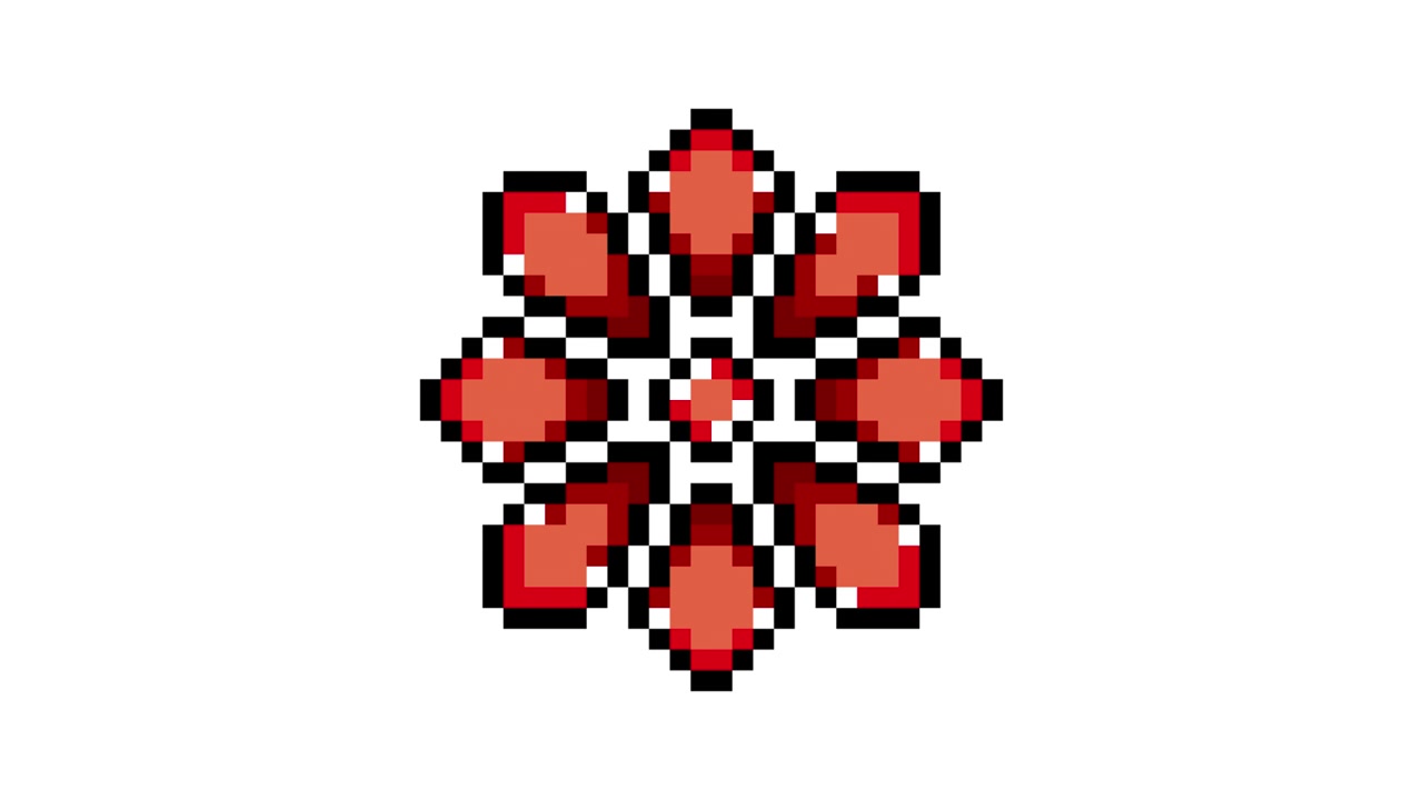 Pixelkunst Pop-up Ikonanimation med Blomst 01 (5).mov