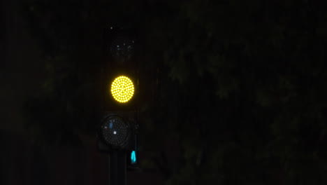 traffic light in the night city