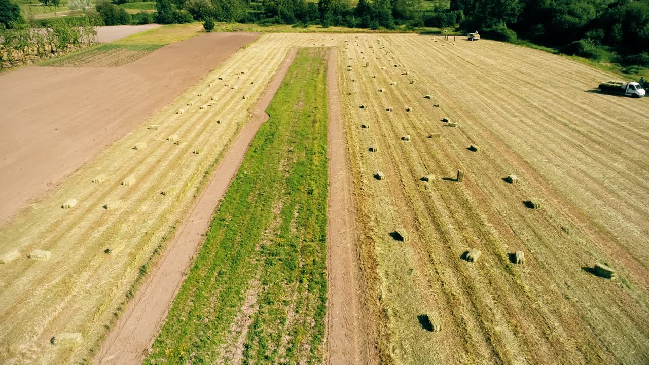 Tractor Agriculture Farming Aerial View