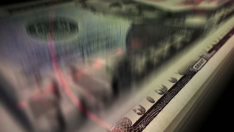 cincuenta dólares de dinero contando bucle sin costuras