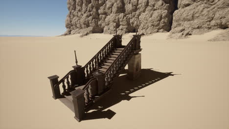 ancient staircase in the desert