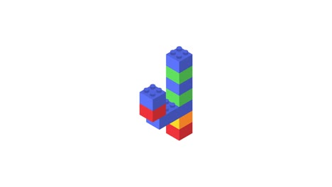 número cuatro en isométrico. constructor de color. canal alfa