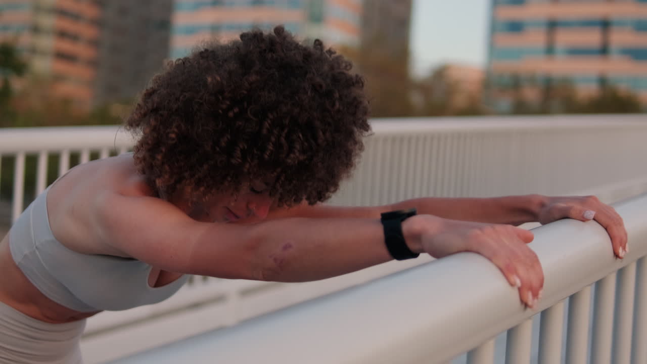 Woman Stretching After Fitness Workout
