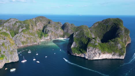 Insel-Natürlich-Bucht-Paradies-Leer-Strand-Hügel