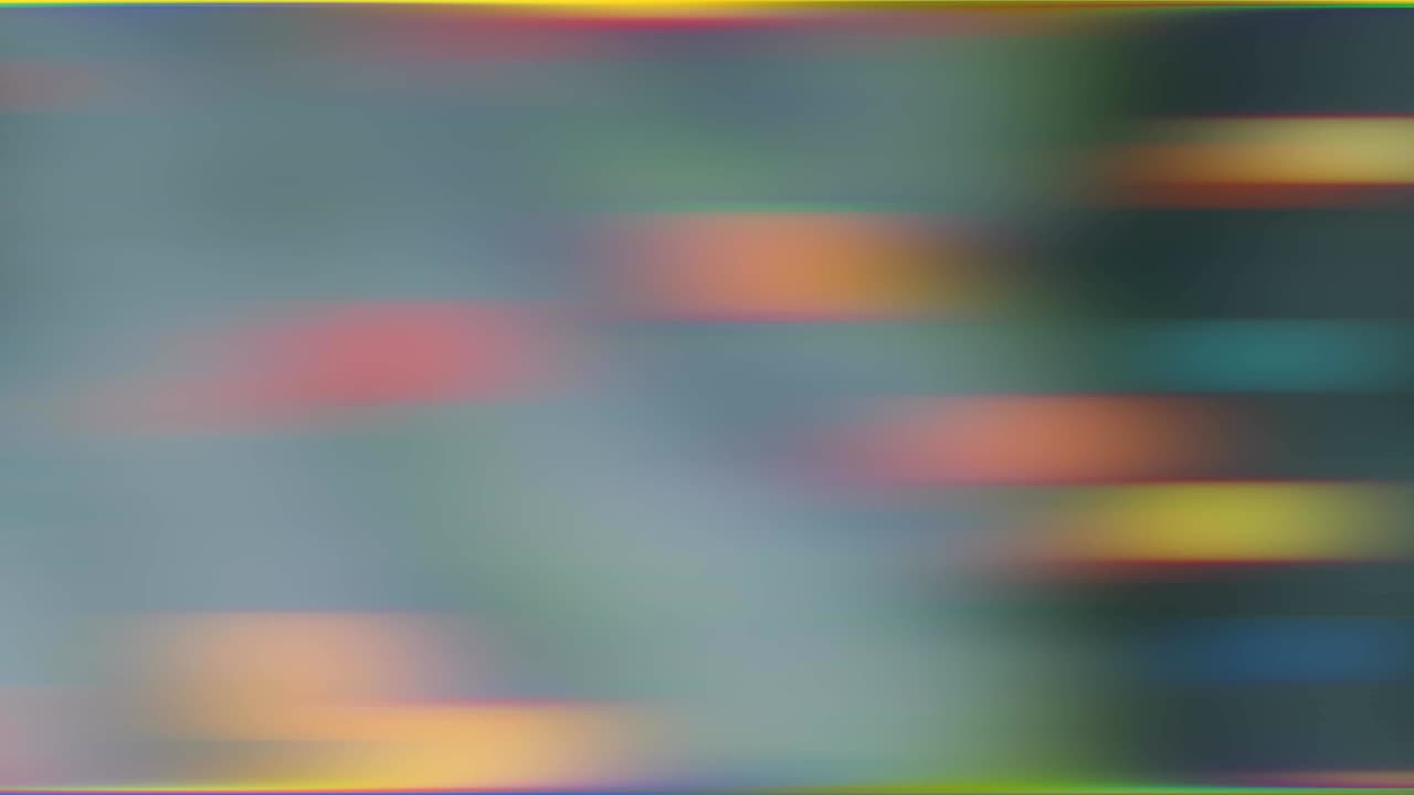 다채로운 밝은 빛의 왜곡되고 흐릿한 움직임