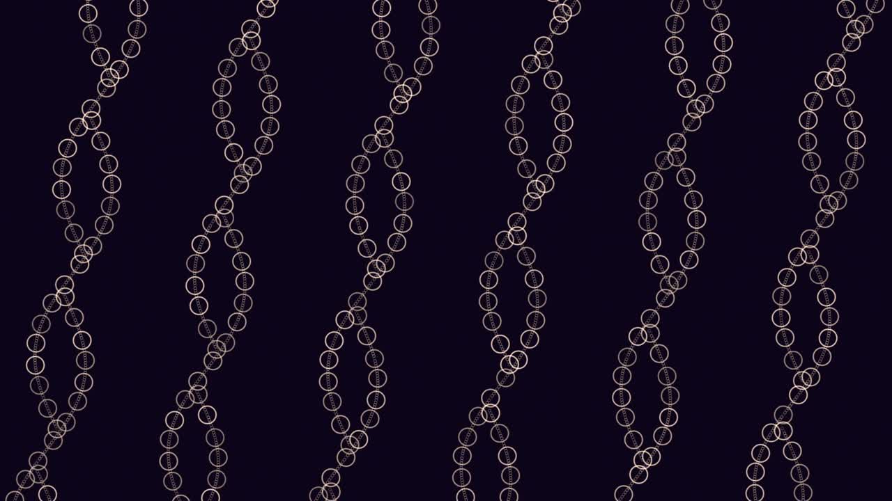 patrón de anillos futuristas de neón y líneas en el espacio oscuro